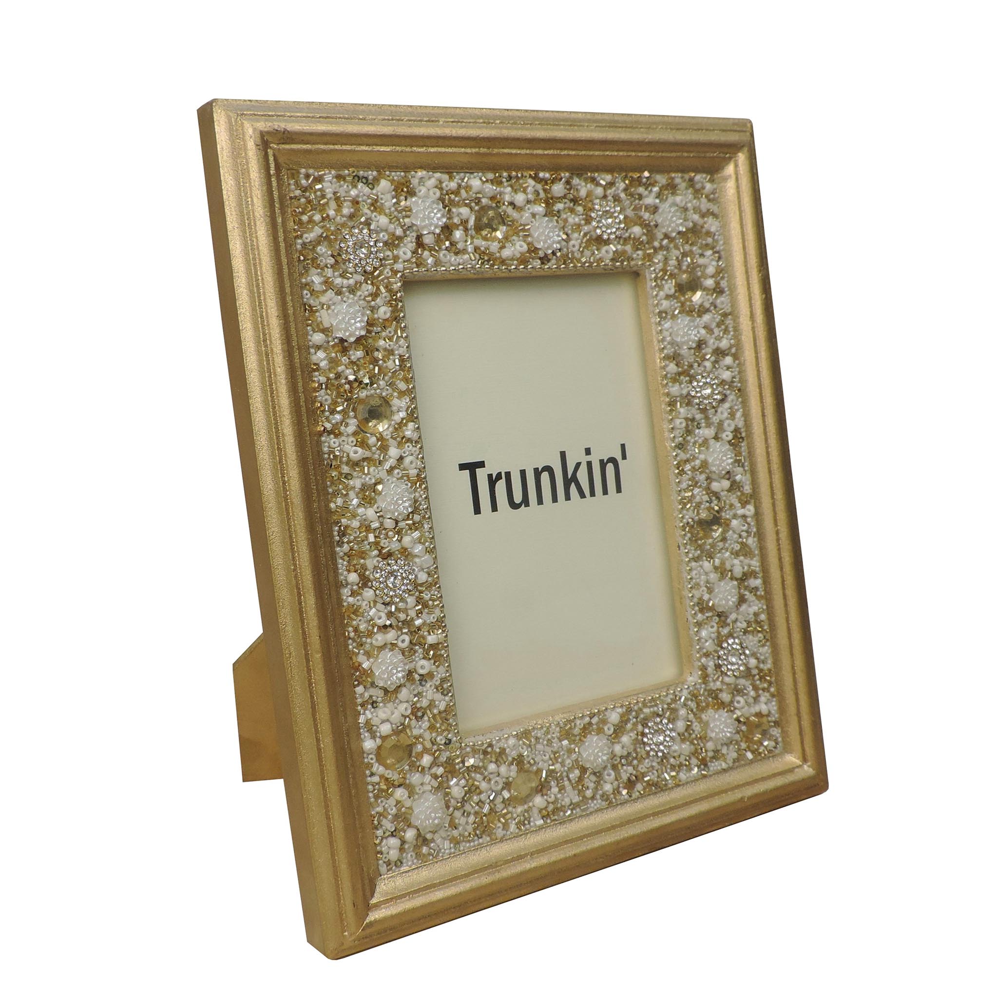 Just Bling It Beaded Photo Frame in Gold