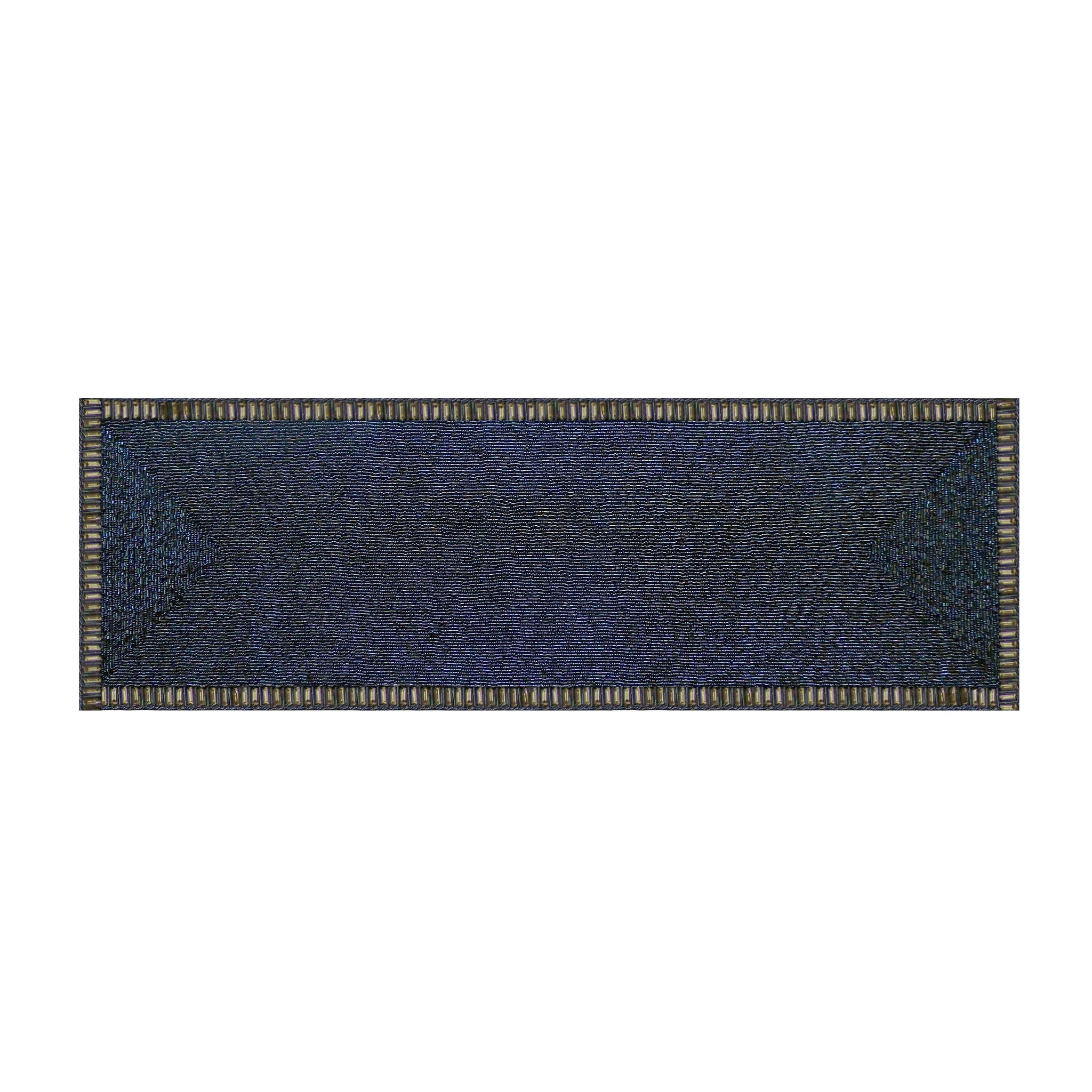 Glam Crystal Bead Embroidered Table Runner in Luster Blue