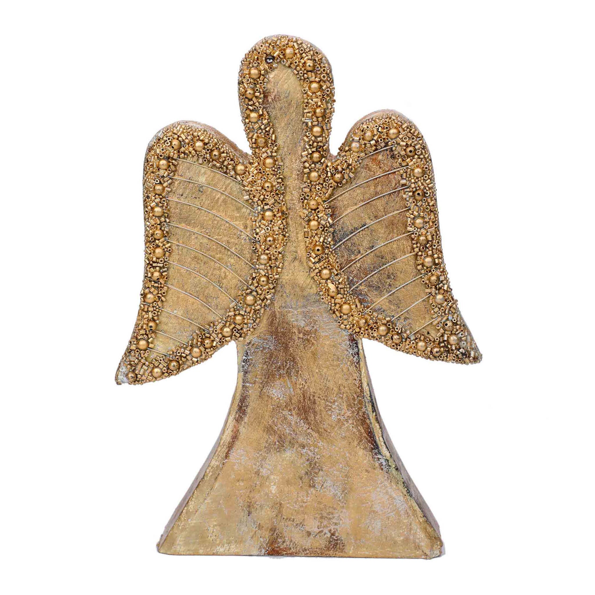 Send Me an Angel Wood Sculpture in Gold
