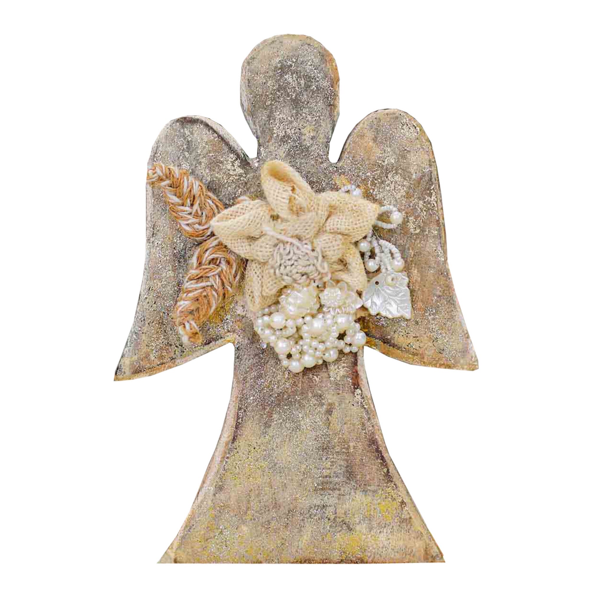 Earth Angel Wood Sculpture in White