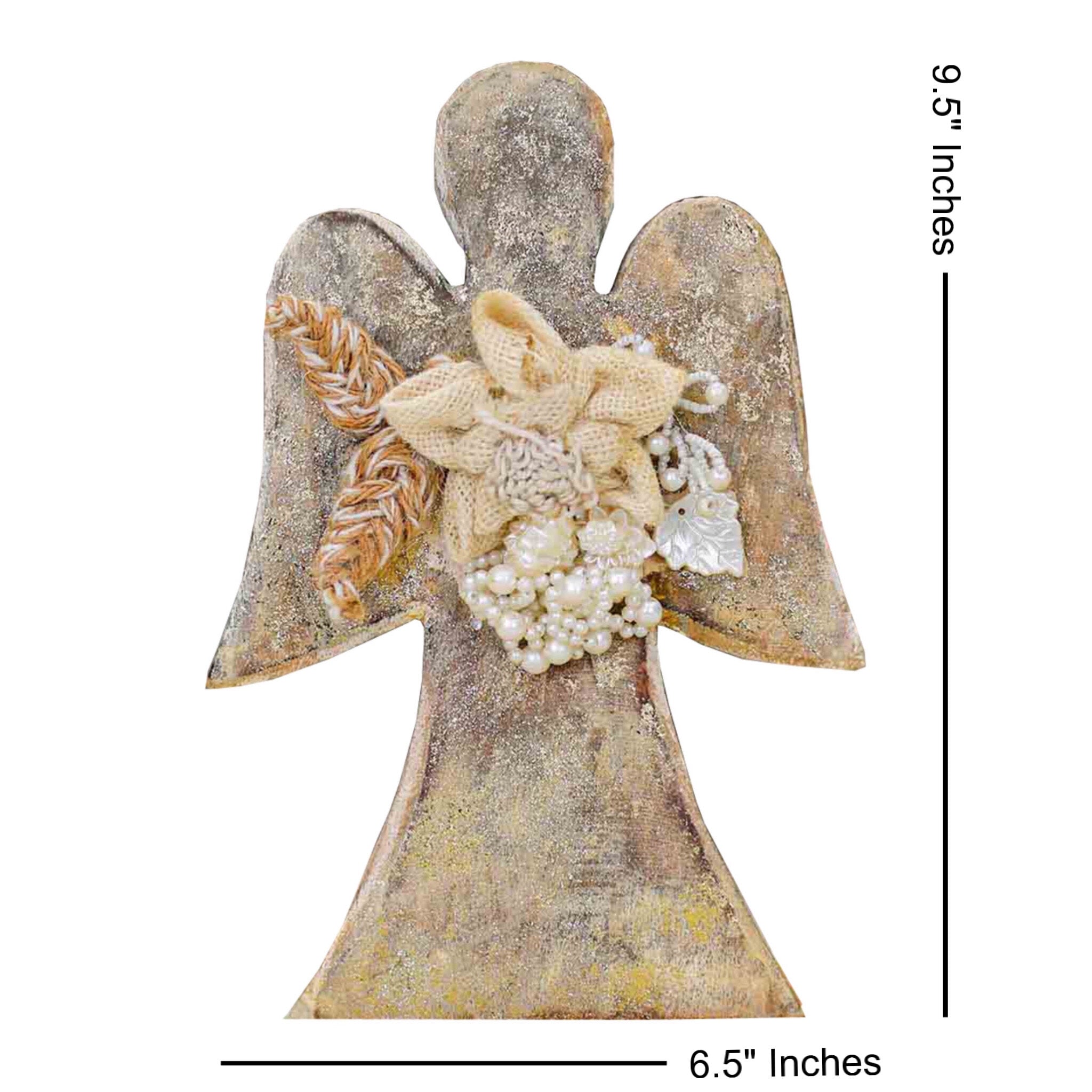 Earth Angel Wood Sculpture in White