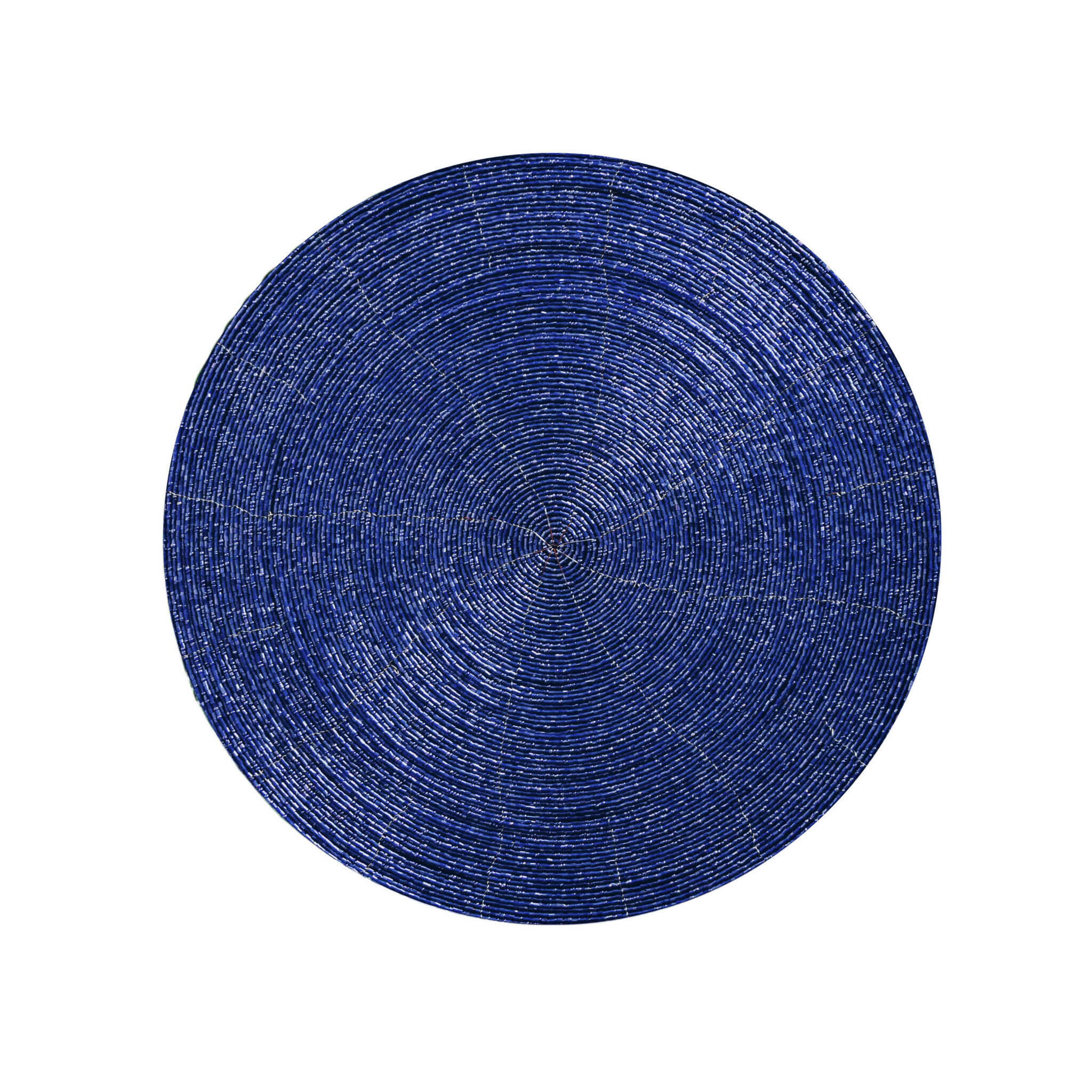 Glass Bead Placemat in Blue, Set of 4