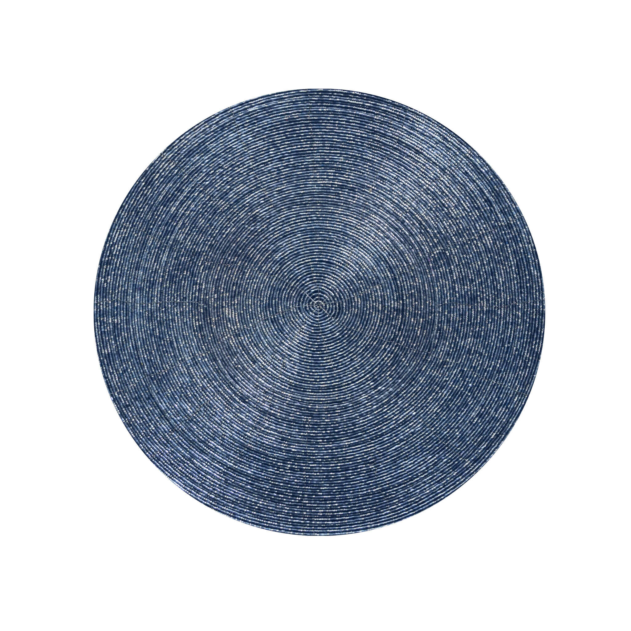 Glass Bead Placemat in Light Blue, Set of 4