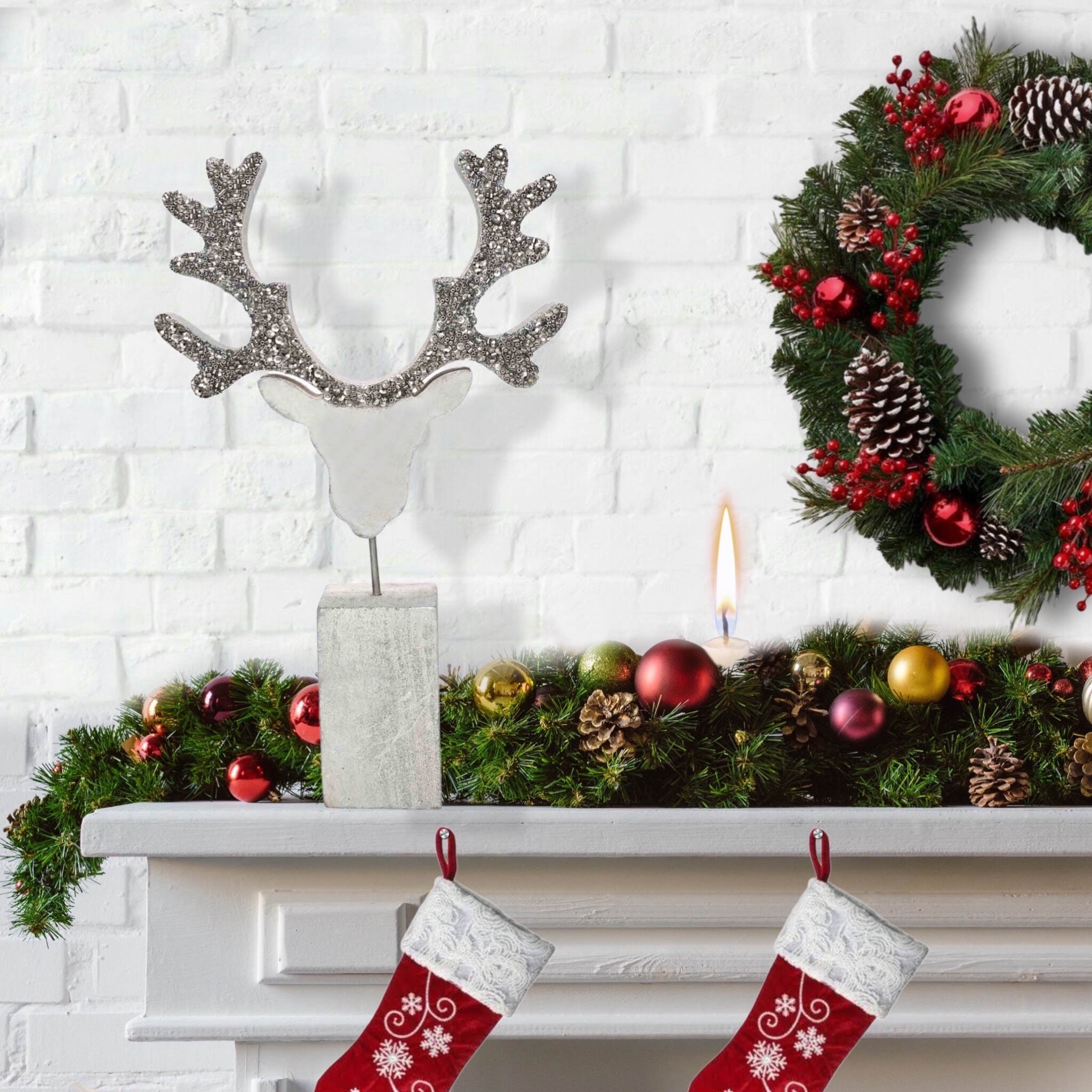 Winter Table Decor in Silver