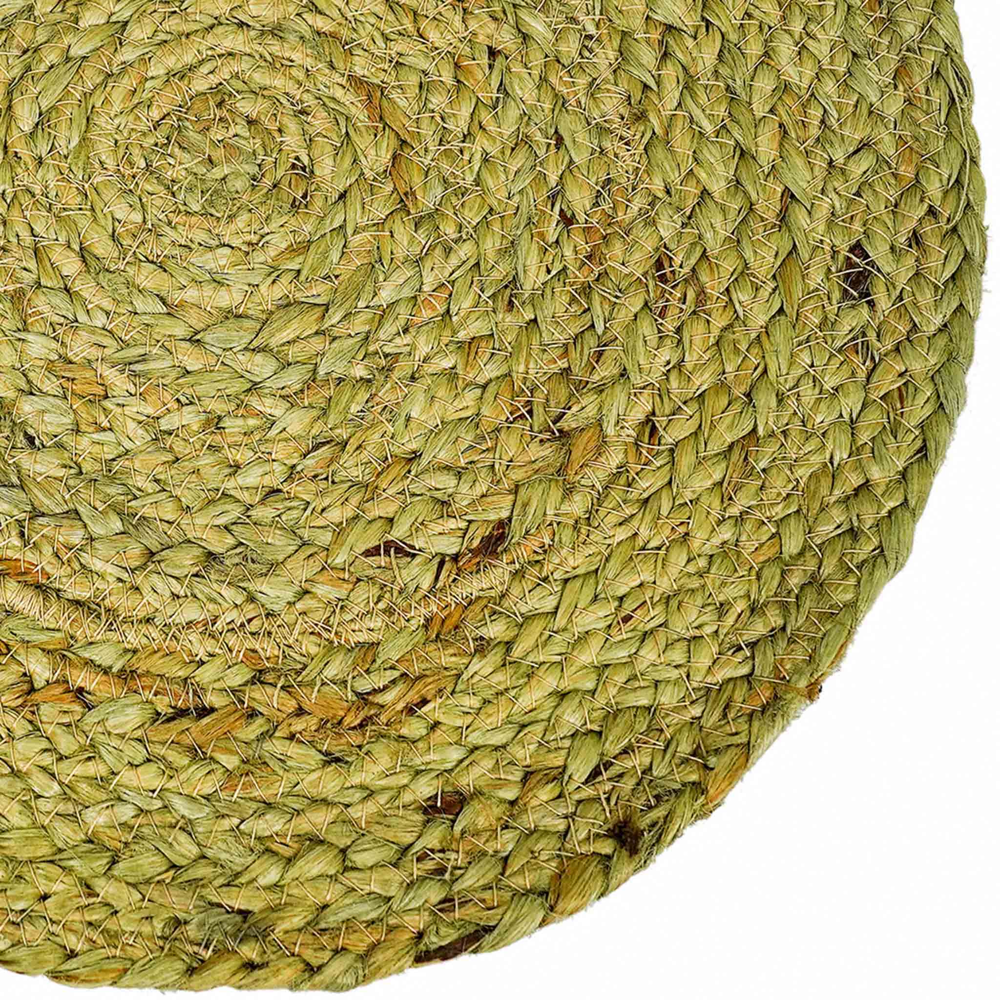 Jute Placemat in Green, Set of 2/4