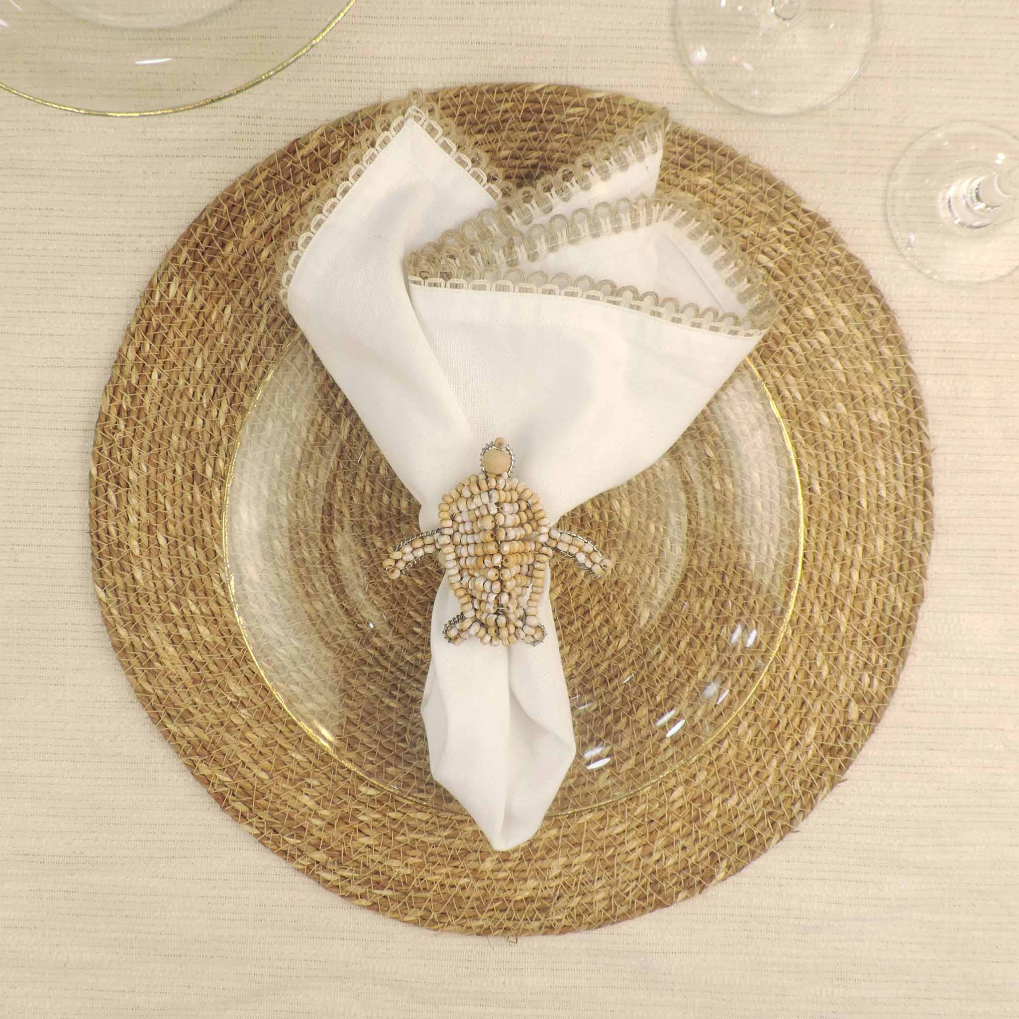 Braided Jute Round Placemat in Natural, Set of 2/4