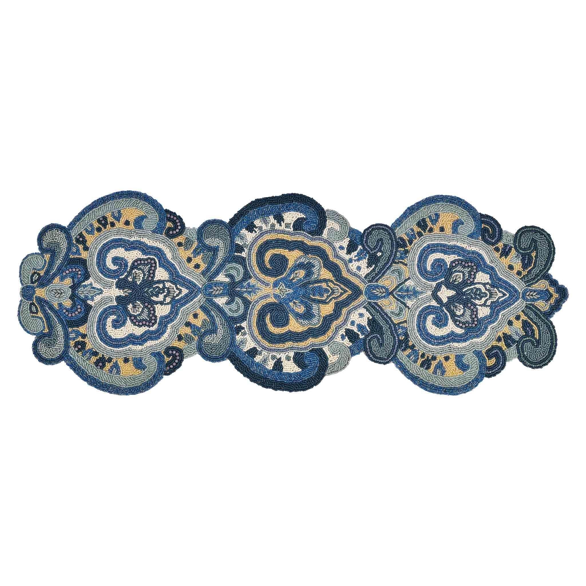 Blue Note Embroidered Table Runner<br>Size: 35"x12.5"<br>Color: Blues - Trunkin' USA