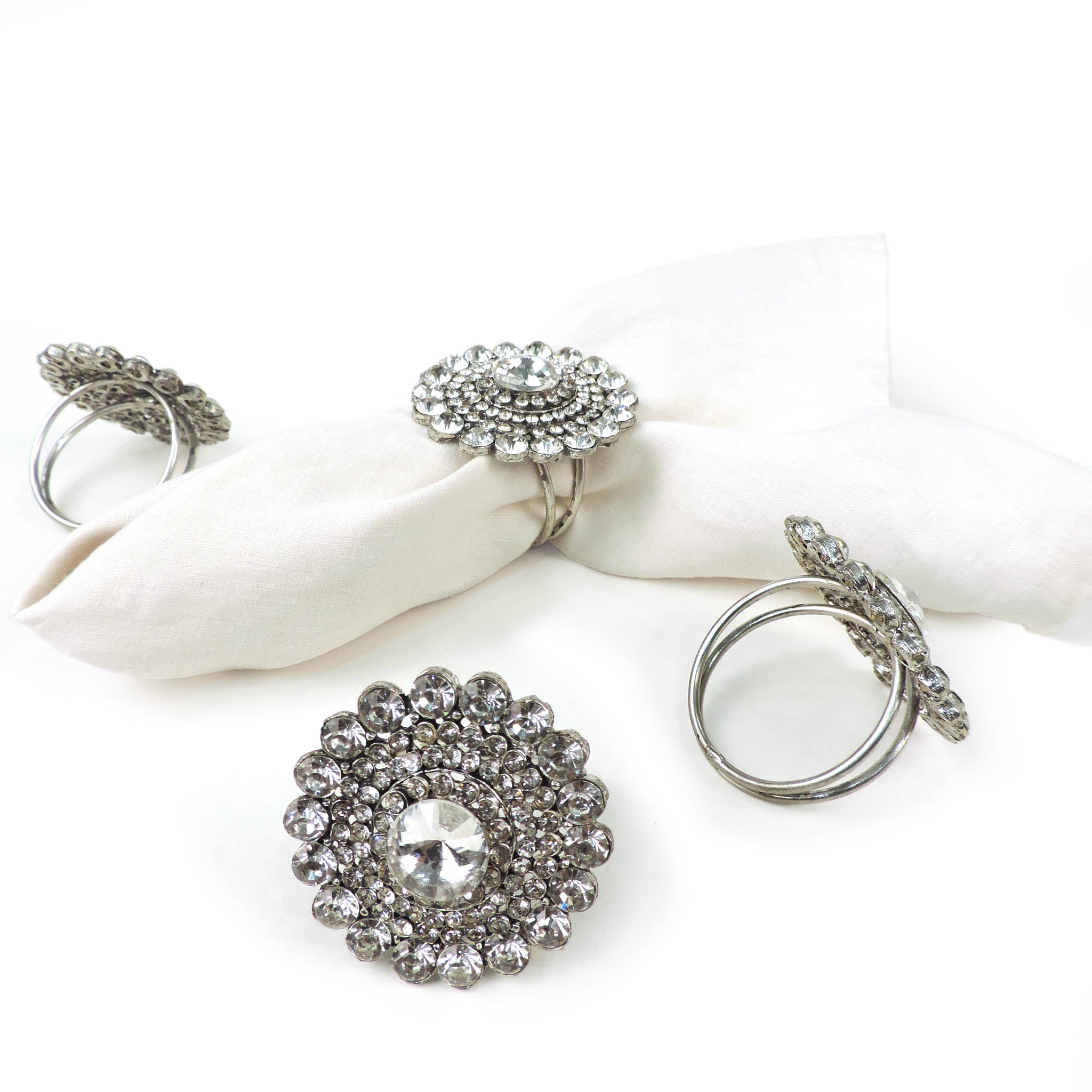 Majestic Napkin Ring in Silver, Set of 4
